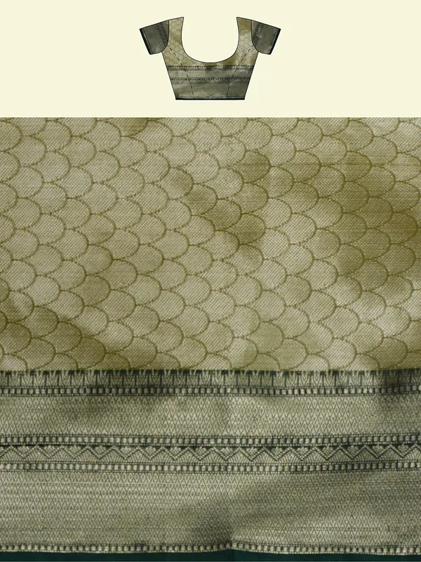 Grey_Matka_Silk/Silk_Blend_Banarasi_Sarees_For_Women