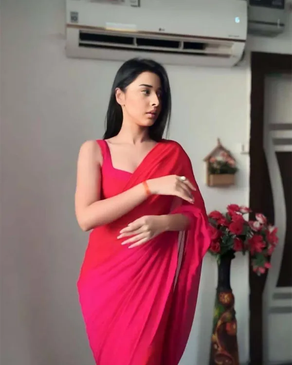 Red_Colour_1-Minute_Ready_To_Wear_Georgette_Saree_With_Blouse_Piece