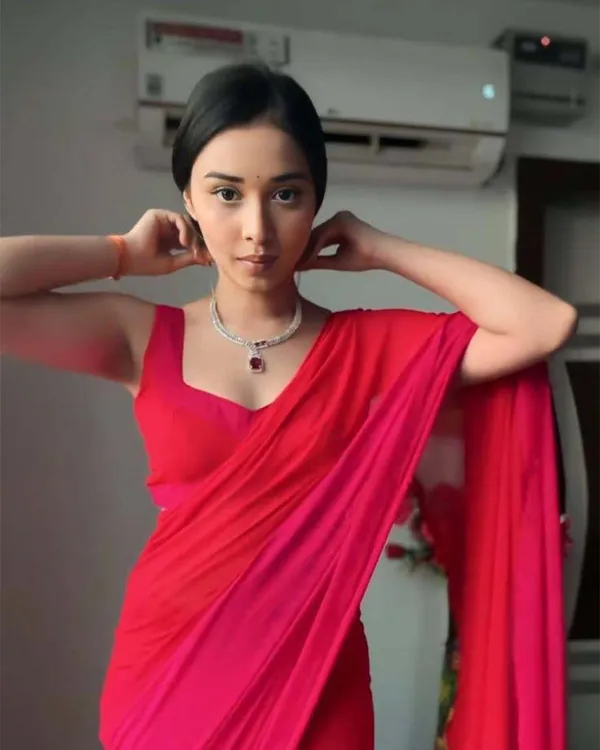 Red_Colour_1-Minute_Ready_To_Wear_Georgette_Saree_With_Blouse_Piece