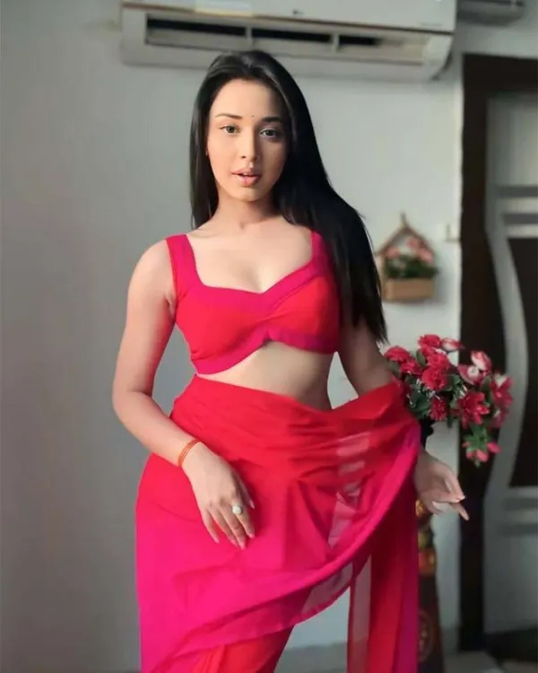 Red_Colour_1-Minute_Ready_To_Wear_Georgette_Saree_With_Blouse_Piece