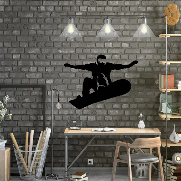 Wooden_Wall_Art_for_Home_Decoration__|_Big_Air_Snowboarder__|_Black