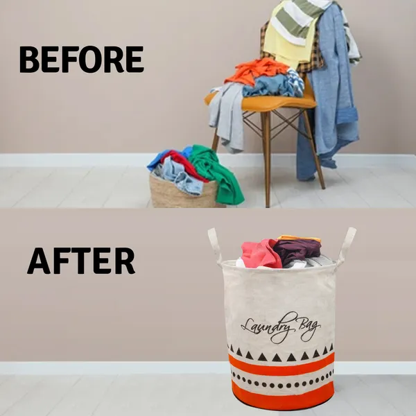 Foldable_Laundry_Bag_Capacity_45L_(Material-_Canvas,_Color-_Orange,_Size-17x14_Inches)