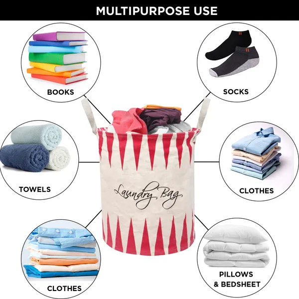 Foldable_Laundry_Bag_Capacity_45L_(Material-_Canvas,_Color-_Red,_Size-17x14_Inches)