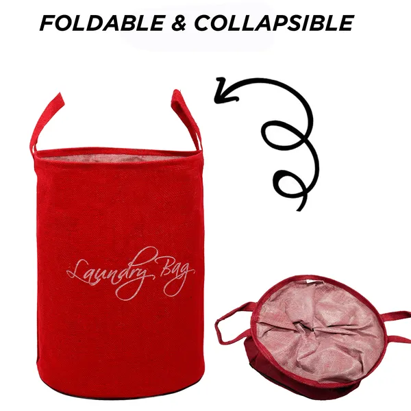 Foldable_Laundry_Bag_Capacity_45L_(Material-_Jute,_Color-_Red,_Size-17x14_Inches)