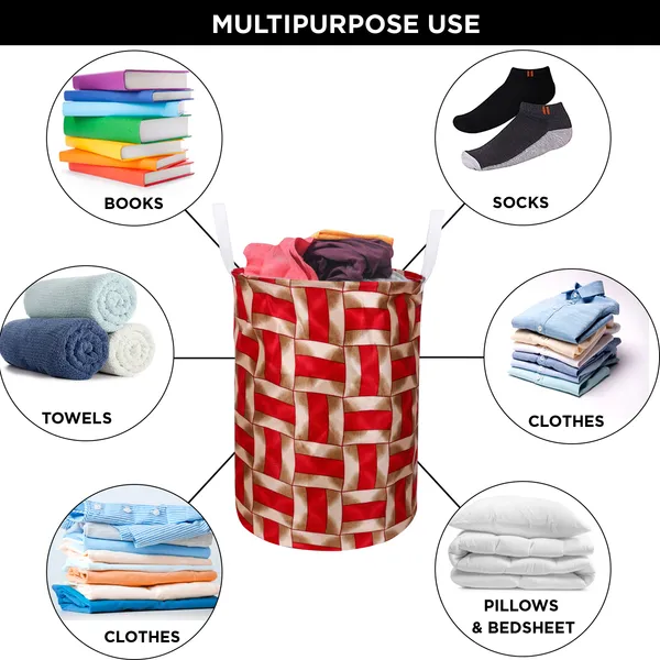 Foldable_Laundry_Bag_Capacity_45L_(Material-_Polyester,_Color-_Red,_Size-17x14_Inches)