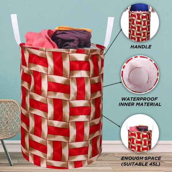 Foldable_Laundry_Bag_Capacity_45L_(Material-_Polyester,_Color-_Red,_Size-17x14_Inches)