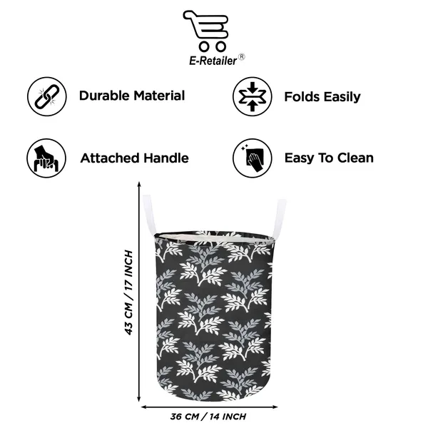 Foldable_Laundry_Bag_Capacity_45L_(Material-_Polyester,_Color-_Black,_Size-17x14_Inches)