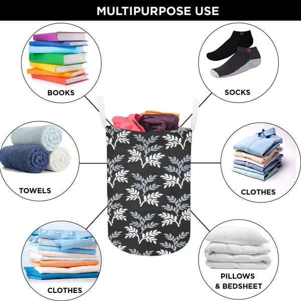 Foldable_Laundry_Bag_Capacity_45L_(Material-_Polyester,_Color-_Black,_Size-17x14_Inches)