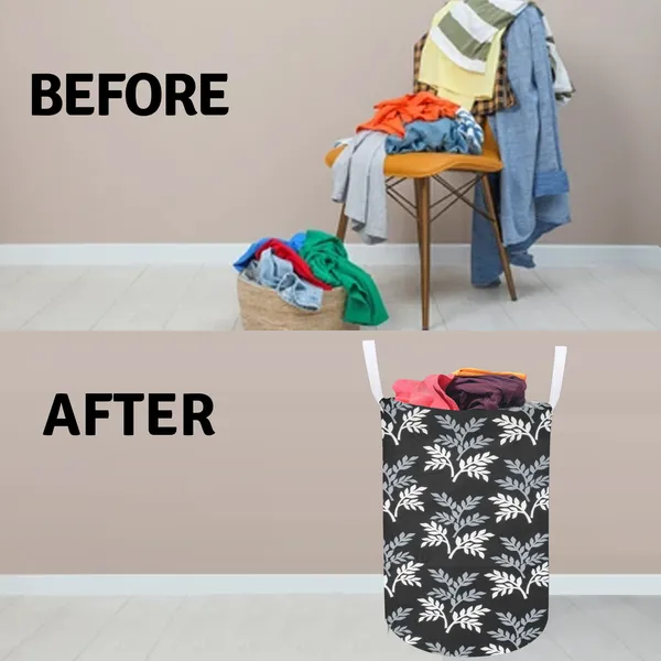 Foldable_Laundry_Bag_Capacity_45L_(Material-_Polyester,_Color-_Black,_Size-17x14_Inches)