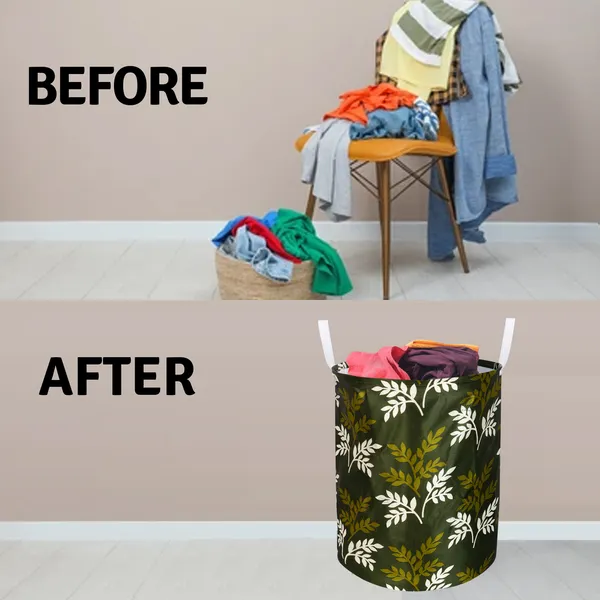 Foldable_Laundry_Bag_Capacity_45L_(Material-_Polyester,_Color-_Green,_Size-17x14_Inches)