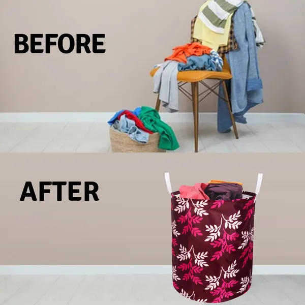 Foldable_Laundry_Bag_Capacity_45L_(Material-_Polyester,_Color-_Purple,_Size-17x14_Inches)