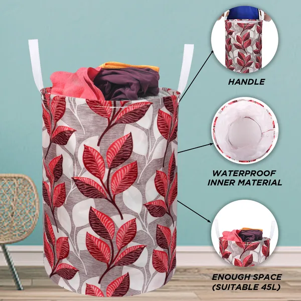 Foldable_Laundry_Bag_Capacity_45L_(Material-_Polyester,_Color-_Pink,_Size-17x14_Inches)