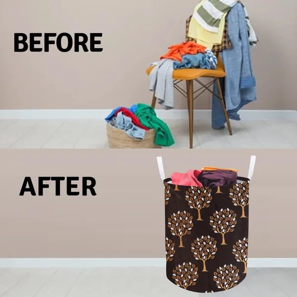 Foldable_Laundry_Bag_Capacity_45L_(Material-_Polyester,_Color-_Brown,_Size-17x14_Inches)