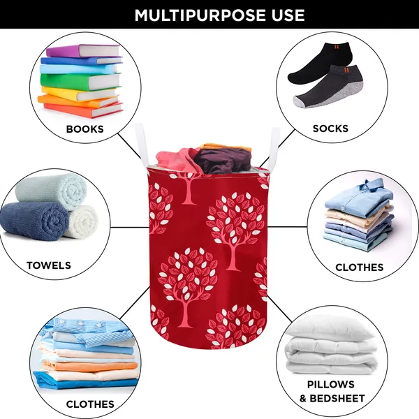 Foldable_Laundry_Bag_Capacity_45L_(Material-_Polyester,_Color-_Maroon,_Size-17x14_Inches)