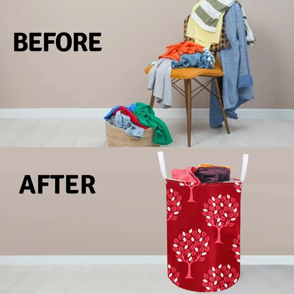 Foldable_Laundry_Bag_Capacity_45L_(Material-_Polyester,_Color-_Maroon,_Size-17x14_Inches)