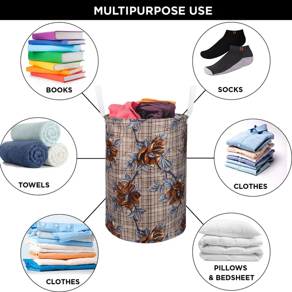 Foldable_Laundry_Bag_Capacity_45L_(Material-_Polyester,_Color-_Brown,_Size-17x14_Inches)