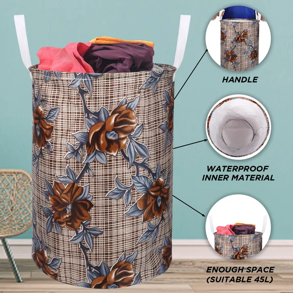 Foldable_Laundry_Bag_Capacity_45L_(Material-_Polyester,_Color-_Brown,_Size-17x14_Inches)