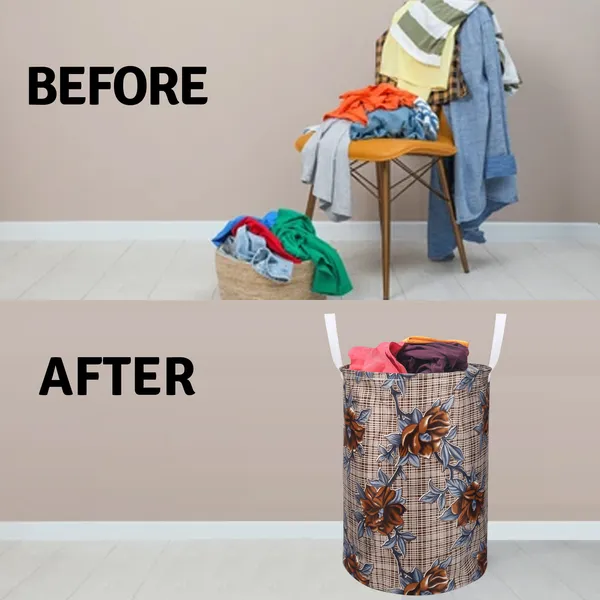 Foldable_Laundry_Bag_Capacity_45L_(Material-_Polyester,_Color-_Brown,_Size-17x14_Inches)
