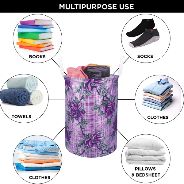 Foldable_Laundry_Bag_Capacity_45L_(Material-_Polyester,_Color-_Purple,_Size-17x14_Inches)