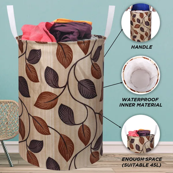 Foldable_Laundry_Bag_Capacity_45L_(Material-_Polyester,_Color-_Brown,_Size-17x14_Inches)