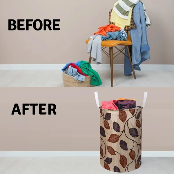Foldable_Laundry_Bag_Capacity_45L_(Material-_Polyester,_Color-_Brown,_Size-17x14_Inches)
