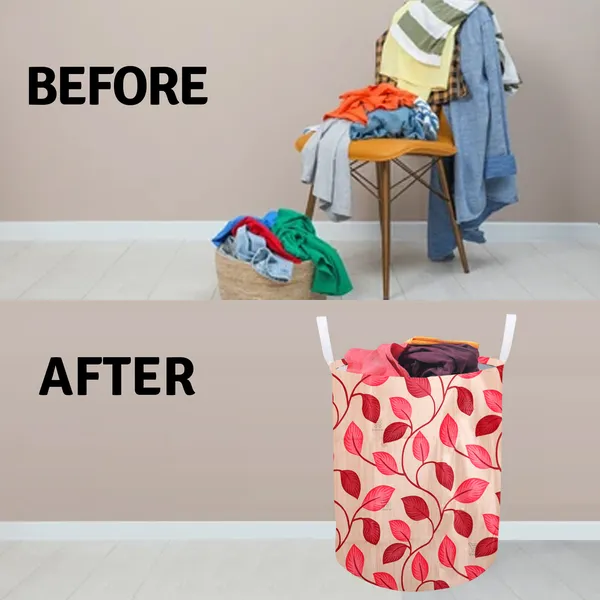 Foldable_Laundry_Bag_Capacity_45L_(Material-_Polyester,_Color-_Red,_Size-17x14_Inches)