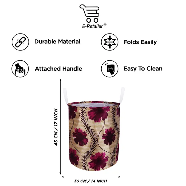 Foldable_Laundry_Bag_Capacity_45L_(Material-_Polyester,_Color-_Red,_Size-17x14_Inches)