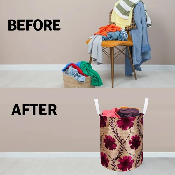 Foldable_Laundry_Bag_Capacity_45L_(Material-_Polyester,_Color-_Red,_Size-17x14_Inches)