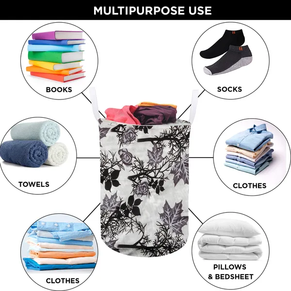Foldable_Laundry_Bag_Capacity_45L_(Material-_Polyester,_Color-_Black,_Size-17x14_Inches)