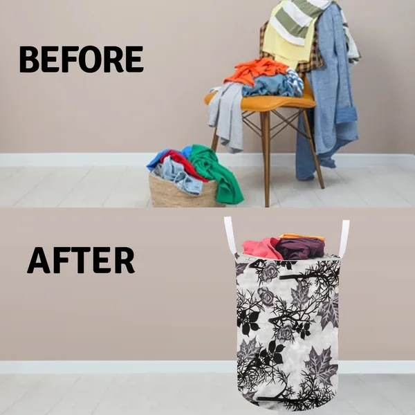 Foldable_Laundry_Bag_Capacity_45L_(Material-_Polyester,_Color-_Black,_Size-17x14_Inches)