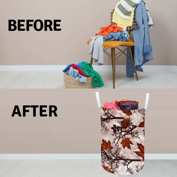 Foldable_Laundry_Bag_Capacity_45L_(Material-_Polyester,_Color-_Brown,_Size-17x14_Inches)