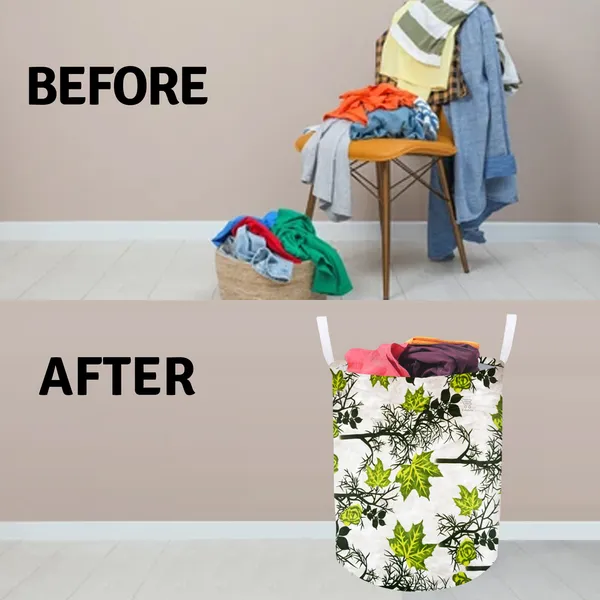 Foldable_Laundry_Bag_Capacity_45L_(Material-_Polyester,_Color-_Green,_Size-17x14_Inches)