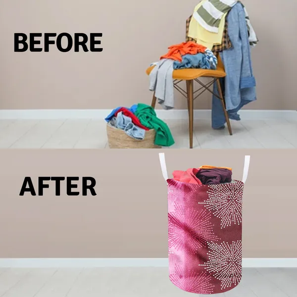 Foldable_Laundry_Bag_Capacity_45L_(Material-_Polyester,_Color-_Pink,_Size-17x14_Inches)