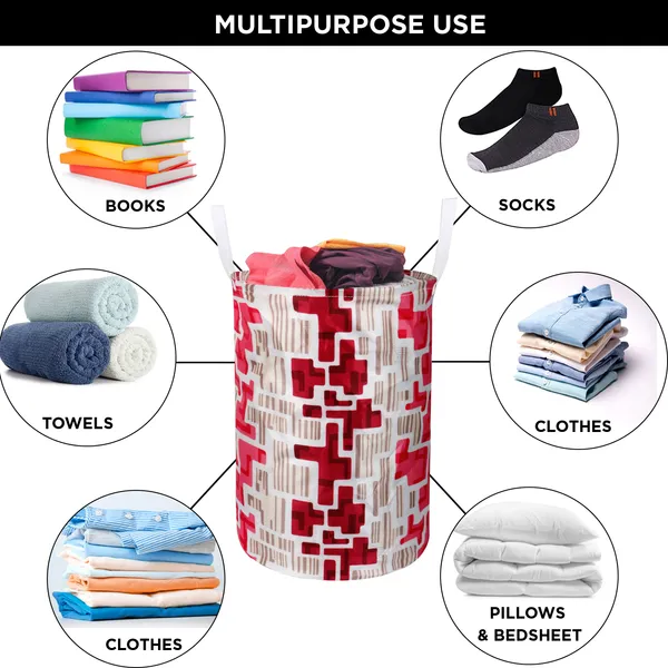 Foldable_Laundry_Bag_Capacity_45L_(Material-_Polyester,_Color-_Red,_Size-17x14_Inches)