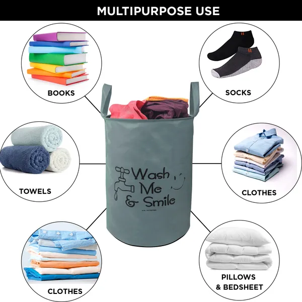 Foldable_Laundry_Bag_With_Net_LID_Capacity_45L_(Material-_Non-Wooven,_Color-_Gray,_Size-17x14_Inches)