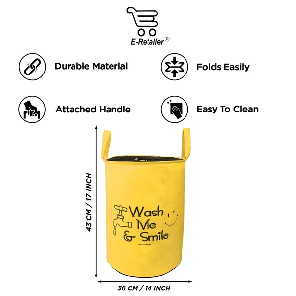 Foldable_Laundry_Bag_With_Net_LID_Capacity_45L_(Material-_Non-Wooven,_Color-_Yellow,_Size-17x14_Inches)