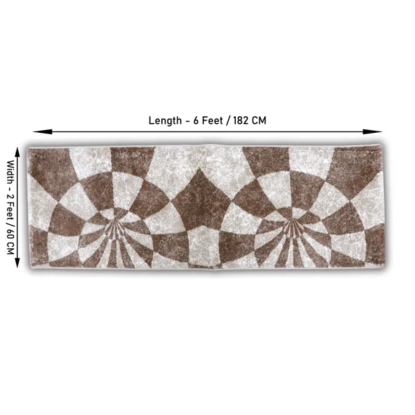 Luxury_Cube_Printed_Vintage_Persian_Bedside_Runner_Carpet_Rug_Anti_Skid_Backing_for_Home/Kitchen/Living_Area/Office_Entrance_(50_x_182_cm,_2_x_6_Feet_Multi)_Pack_of_1,_Wool_Blend_LC1504_Runner