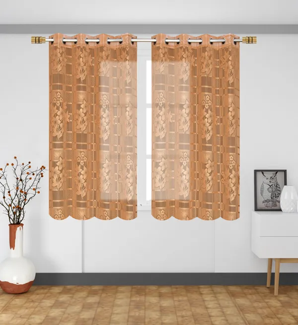 Luxury_Cube_Polyester_Beautiful_Floral_Damas_Design_Imported_Heavy_Net_Tissue_Pack_of_2_Pecs_Curtains_for_Brown_Net_Curtains_4_x_5_Feet_Window_Net_for_Home_Living_Room_Use_Net_Curtains_NET1013_BROWN_5
