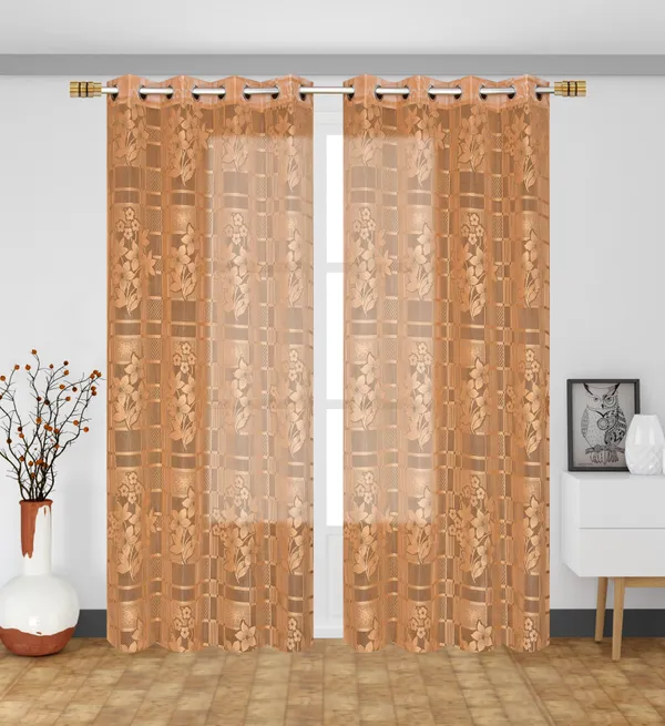 Luxury_Cube_Polyester_Beautiful_Floral_Damas_Design_Imported_Heavy_Net_Tissue_Pack_of_2_Pecs_Curtains_for_Brown_Net_Curtains_4_x_9_Feet_Window_Net_for_Home_Living_Room_Use_Net_Curtains_NET1013_BROWN_9