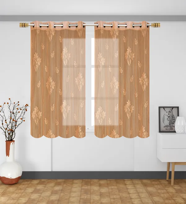 Luxury_Cube_Polyester_Beautiful_Floral_Damas_Design_Imported_Heavy_Net_Tissue_Pack_of_2_Pecs_Curtains_for_Brown_Net_Curtains_4_x_5_Feet_Window_Net_for_Home_Living_Room_Use_Net_Curtains_NET1014_BROWN_5