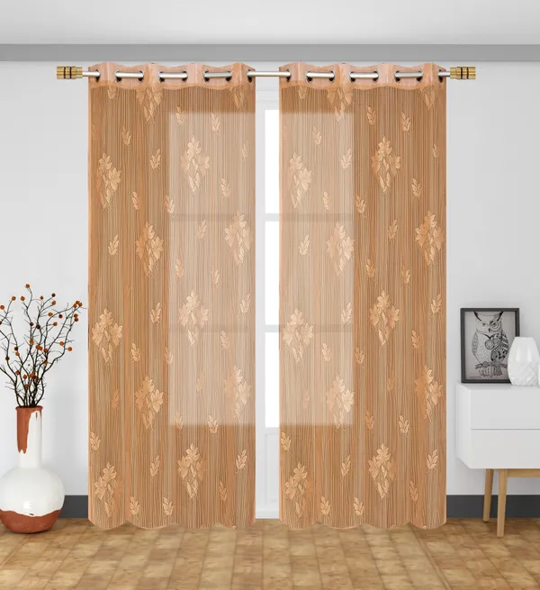 Luxury_Cube_Polyester_Beautiful_Floral_Damas_Design_Imported_Heavy_Net_Tissue_Pack_of_2_Pecs_Curtains_for_Brown_Net_Curtains_4_x_9_Feet_Window_Net_for_Home_Living_Room_Use_Net_Curtains_NET1014_BROWN_9