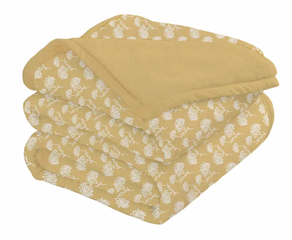 Luxury_Cube_220_GSM_Microfiber_Reversible_AC_Comforter/Blanket_for_Winter/Quilt/Duvets_for_King_Size_Double_Bed_(230X250_cm,_Yellow_Flower_)