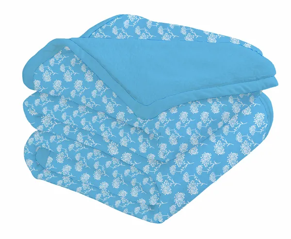 Luxury_Cube_220_GSM_Microfiber_Reversible_AC_Comforter/Blanket_for_Winter/Quilt/Duvets_for_King_Size_Double_Bed_(230X250_cm,_Blue_Flower_)