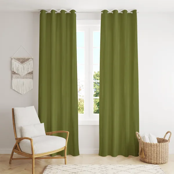 Luxury_Cube_Cotton_Curtains_for_Long_Door_9_Feet_Long_|_Medium_Window_Curtain_|_Yarn_Weaved_Parda_|_Modern_Parde_for_Living_Room_Bedroom_|_Screens_with_Eyelet_Ring_|Set_of_2_Color_Green