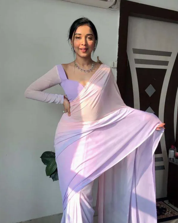 Light_Purple_Colour_1-Minute_Ready_To_Wear_Georgette_Saree_With_Blouse_Piece