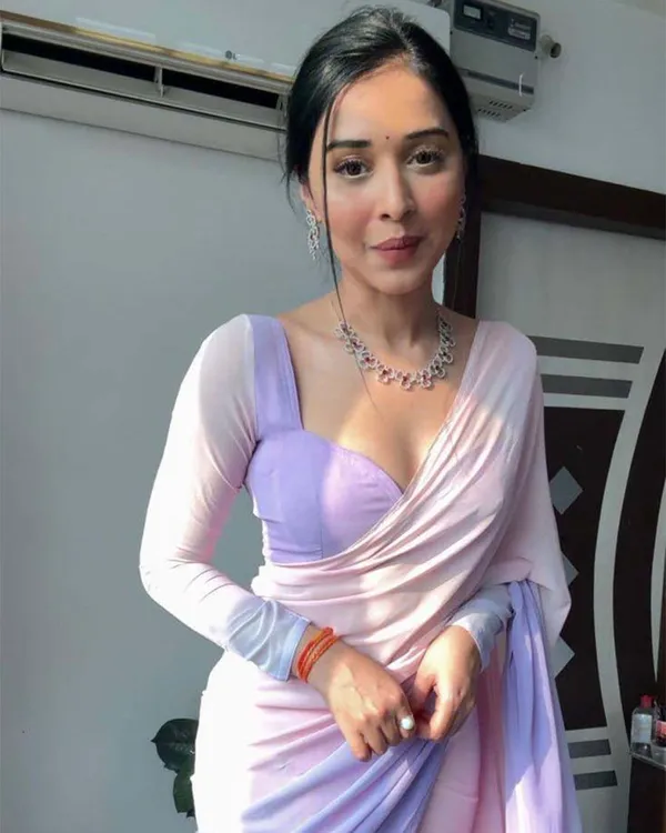 Light_Purple_Colour_1-Minute_Ready_To_Wear_Georgette_Saree_With_Blouse_Piece
