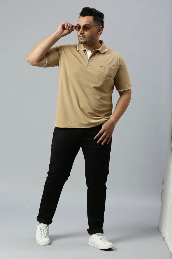 Plus_Size_Plain_Sand_Polo_T-_Shirt_(2102)