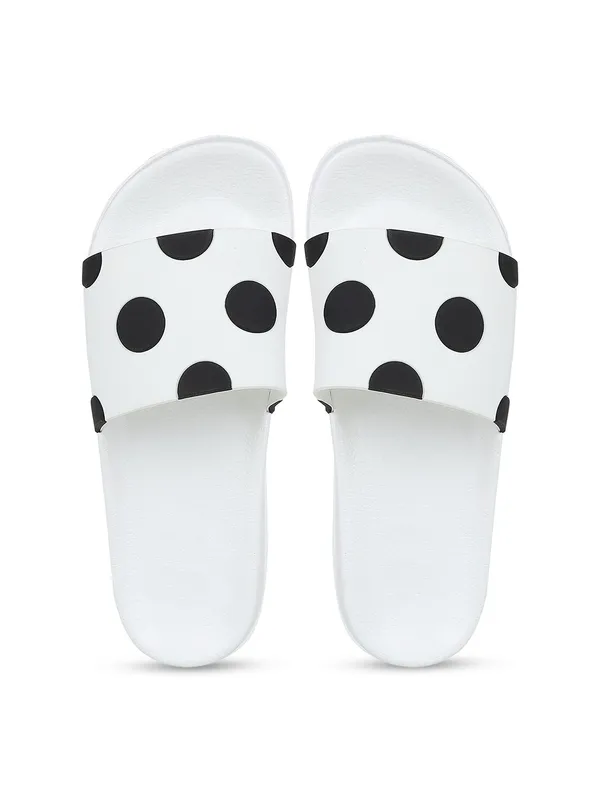White_Silicon_Strap_And_Pvc_Slip_On_Sliders_For_Women
