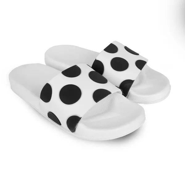 White_Silicon_Strap_And_Pvc_Slip_On_Sliders_For_Women