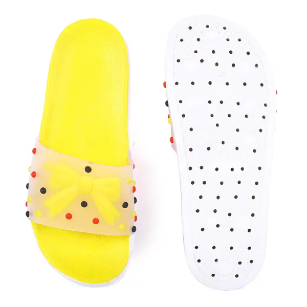 Yellow_Silicon_Strap_And_Pvc_Slip_On_Sliders_For_Women